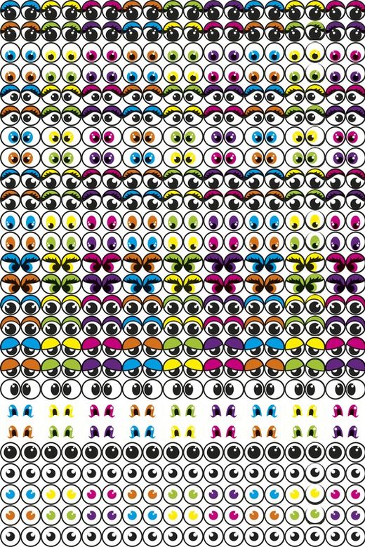Paquet d'adhésifs au format olhos 594 unités