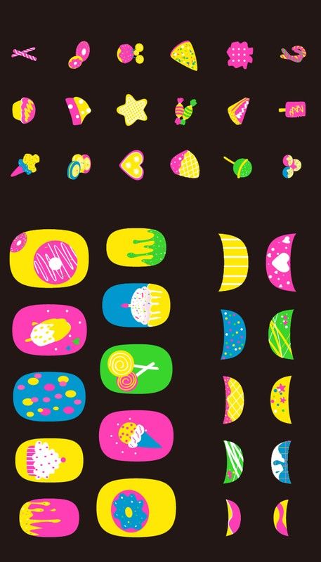 Gros adhésifs pour ongles
