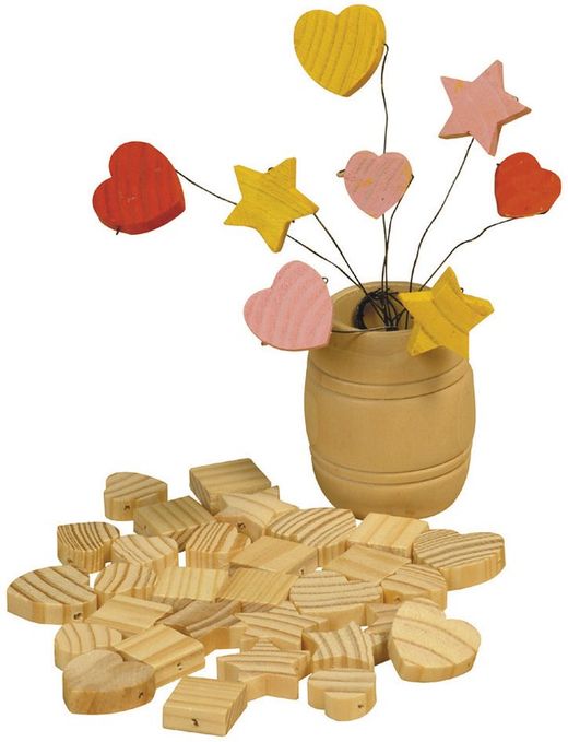 Perles en bois formats variés 40 unités