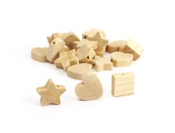 Perles en bois formats variés 40 unités