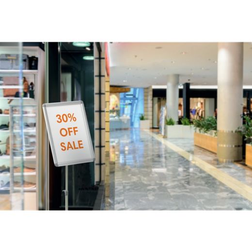 Stand com moldura publicitária A3 Nobo