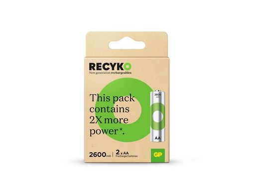 Bateria recarregável AA 2700 mAh, embalagem blister com 2 unidades