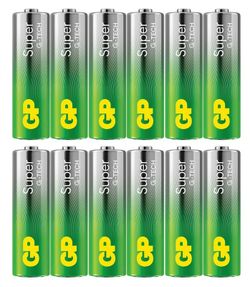 Pilhas Super Alcalinas AA (LR06) Caixa com 12 unidades