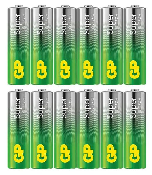 Pilhas Super Alcalinas AA (LR06) Caixa com 12 unidades