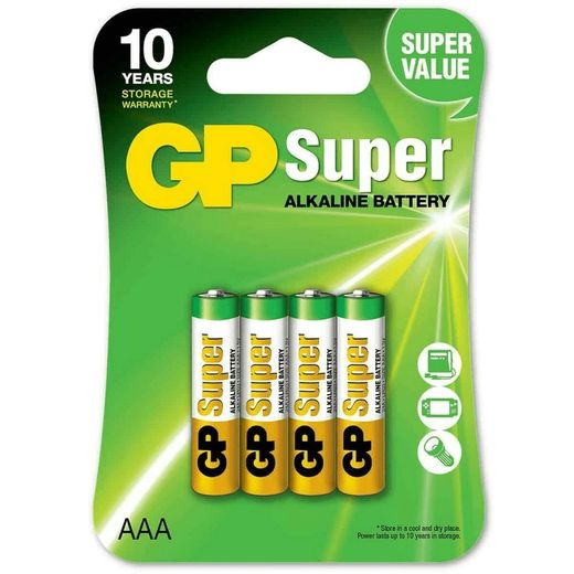 Pilha Super Alkalina AAA LR03 Blister 4 unités