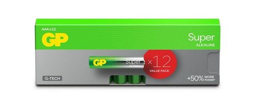 Pilhas Super Alcalinas AAA (LR03) Caixa com 12 unidades