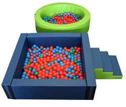 Piscina ovalada plus de bolas convertible en dos