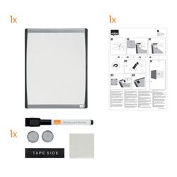 Nobo petit carré blanc magnétique avec moulure cintrée 280x335 mm