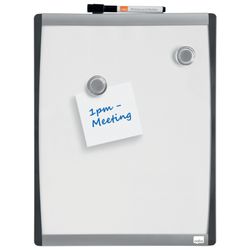 Nobo petit carré blanc magnétique avec moulure cintrée 280x335 mm