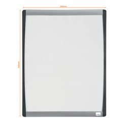 Nobo petit carré blanc magnétique avec moulure cintrée 280x335 mm