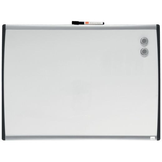 Nobo petit carré blanc magnétique avec moulure cintrée 585x430 mm