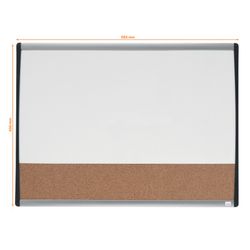 Pizarra blanca magnética pequeña con tablero de anuncios de corcho Nobo 585x430mm