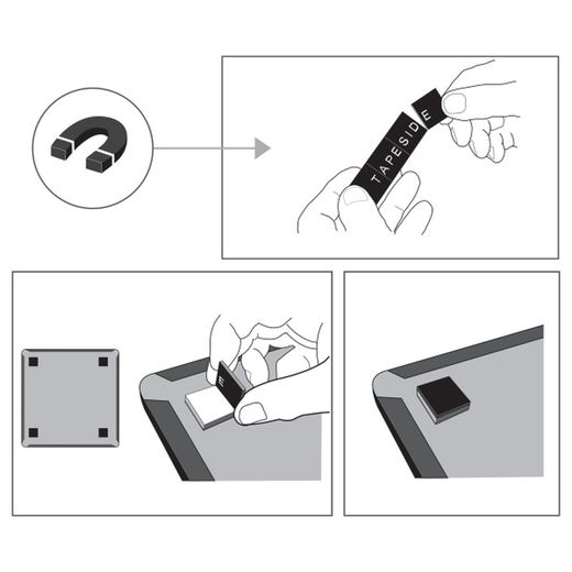 Pizarra blanca magnética pequeña con tablero de anuncios de corcho Nobo 585x430mm