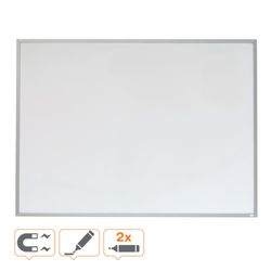 Nobo petit carré blanc magnétique avec garniture en aluminium 585x430mm