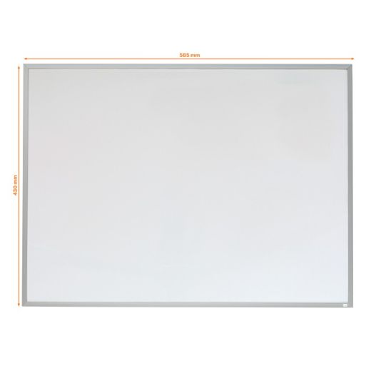 Nobo petit carré blanc magnétique avec garniture en aluminium 585x430mm