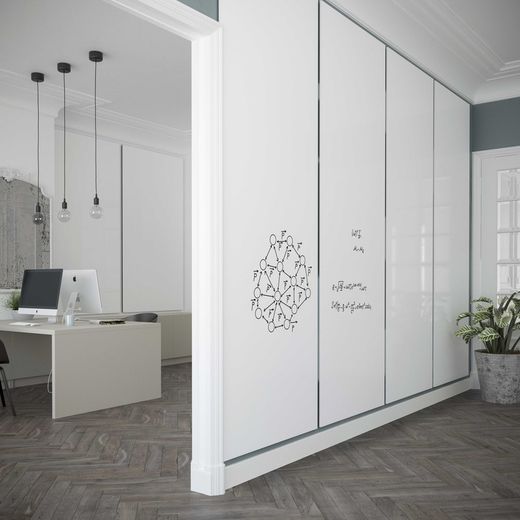 Pizarra blanca mural Chameleon. Un panel.