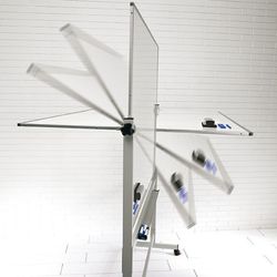 Pizarra blanca volteable. Superficie  laminada