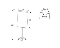 Tableau blanc chevalet mobile rd-616