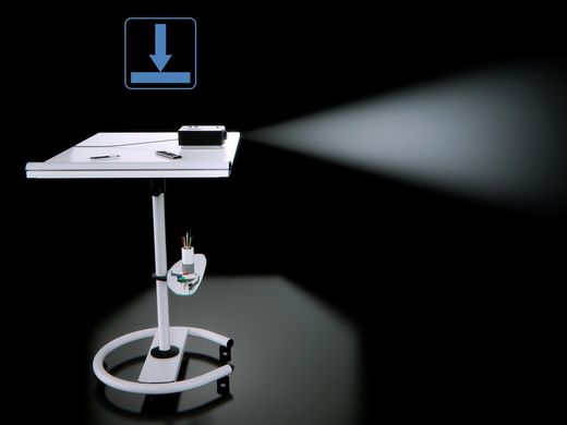 Chevalet tableau noir transformable en table