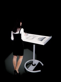 Chevalet tableau noir transformable en table