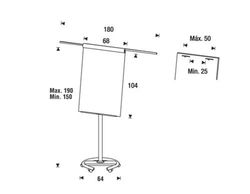Chevalet tableau noir transformable en table