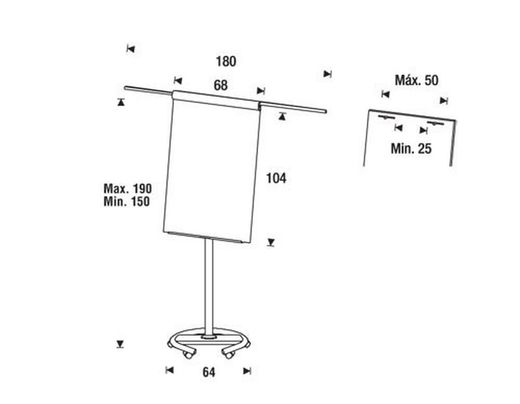 Chevalet tableau noir transformable en table