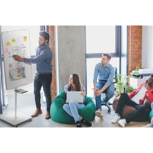 Table de conférence NOBO Move&Meet blanche 680x1040mm