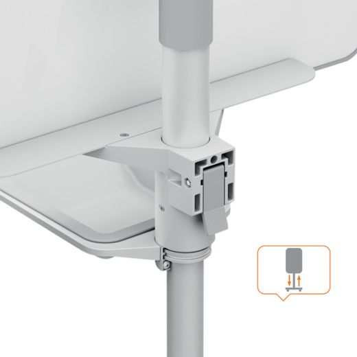 Table de conférence NOBO Move&Meet blanche 680x1040mm