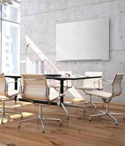 Tableau en verre blanc diamant Nobo. 4 tailles