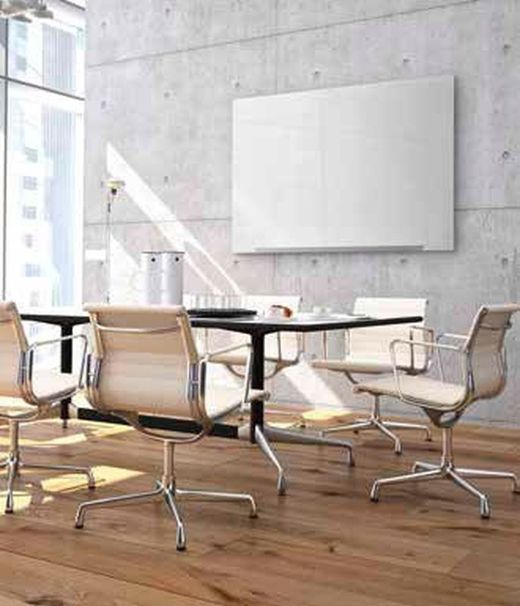 Tableau en verre blanc diamant Nobo. 4 tailles