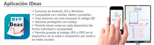 Keneon iDEAS quadro numérique blanc avec support