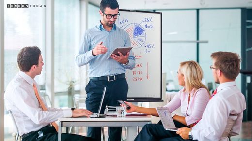 Keneon iDEAS quadro numérique blanc avec support