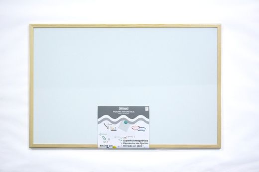 Pizarra Magnética Blanca MKTape con marco de madera. 3 tamaños