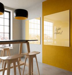 Pizarra magnética de cristal Chameleon. 3 tamaños y 18 colores.