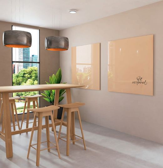 Pizarra magnética de cristal Chameleon. 3 tamaños y 18 colores.