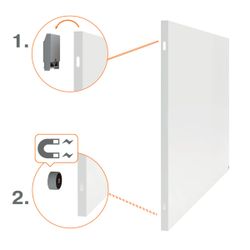 Pizarra modular NOBO Infinity acero lacado 1200x900 mm, blanco