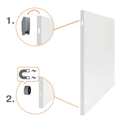Pizarra modular NOBO Infinity acero lacado 1200x900 mm, blanco