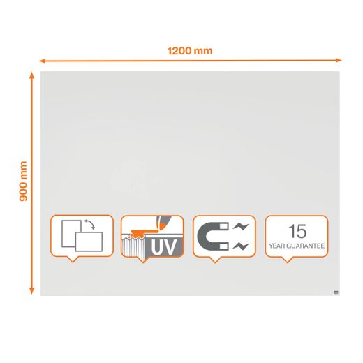 Pizarra modular NOBO Infinity acero lacado 1200x900 mm, blanco