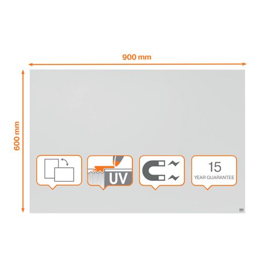 Pizarra modular NOBO Infinity acero lacado 900x600 mm, blanco