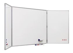Pizarra mural tríptica 720-t de acero vitrificado