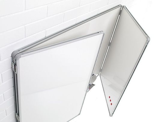 Tableau blanc triptyque 720 t en acier émaillé