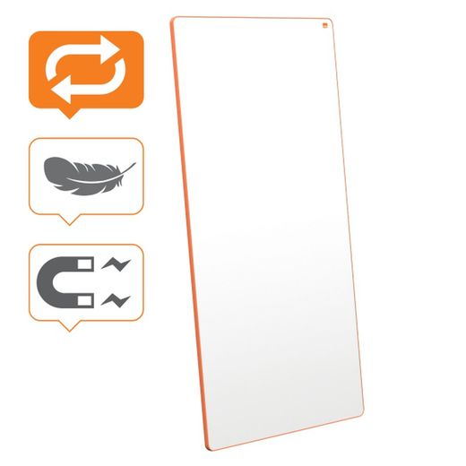 Pizarra blanca portátil 180x90 cm doble cara Move & Meet