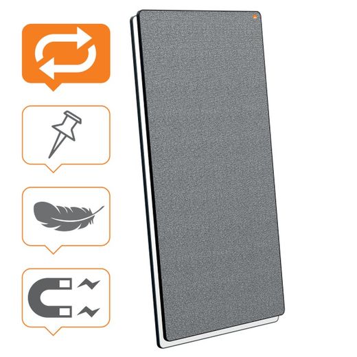 Tablero de anuncios y pizarra blanca 180x90cm Move & Meet