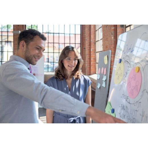 Quadro de avisos e quadro branco 180x90cm Move & Encontrar