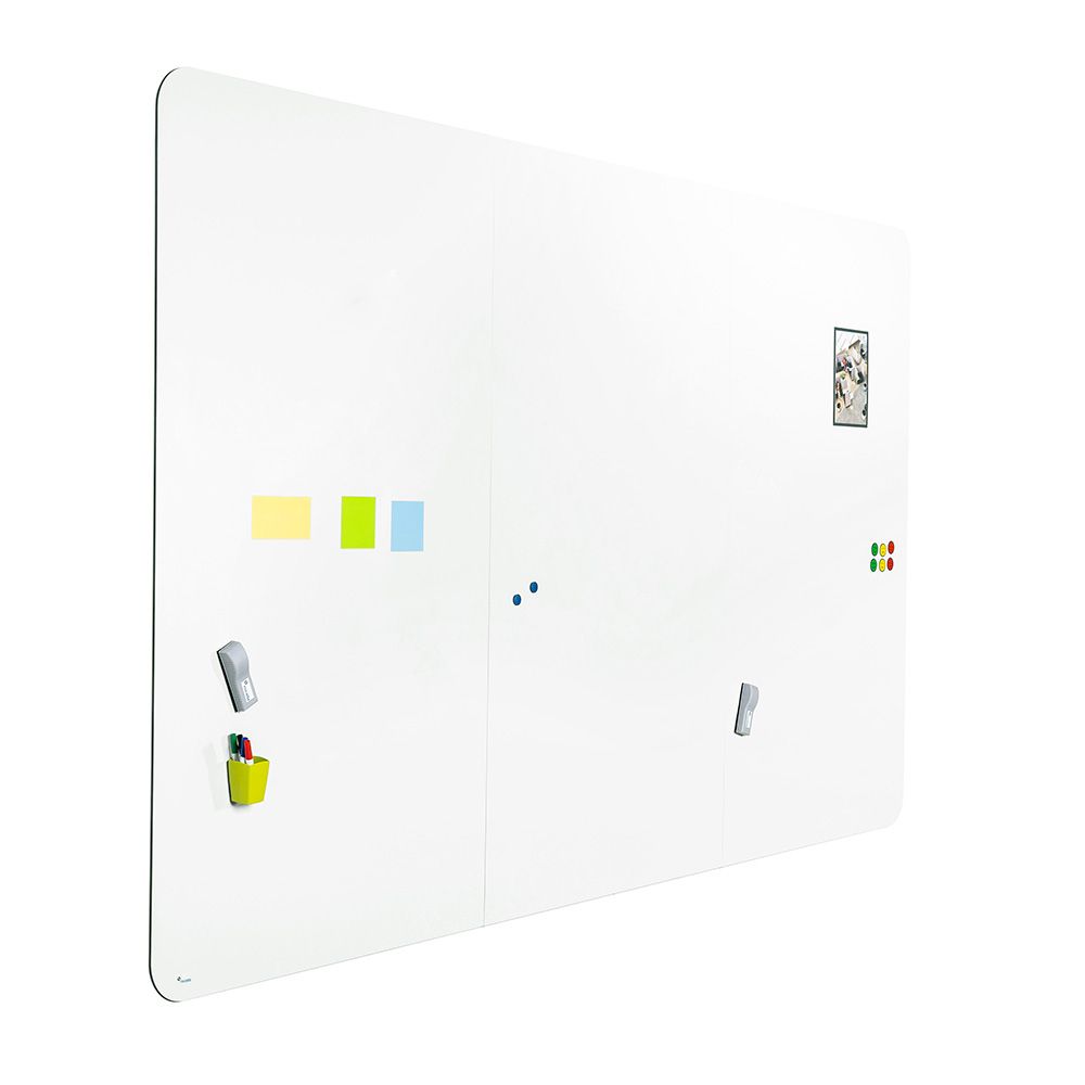 Pizarra sin marco Skin Ceramic  de acero vitrificado. 2 tamaños Skin Ceramic con 2 esquinas romas