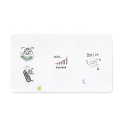 Tableau noir Frameless Skin Ceramic en acier émaillé. 2 tailles