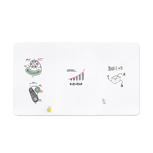 Tableau noir Frameless Skin Ceramic en acier émaillé. 2 tailles