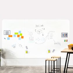 Tableau noir Frameless Skin Ceramic en acier émaillé. 2 tailles