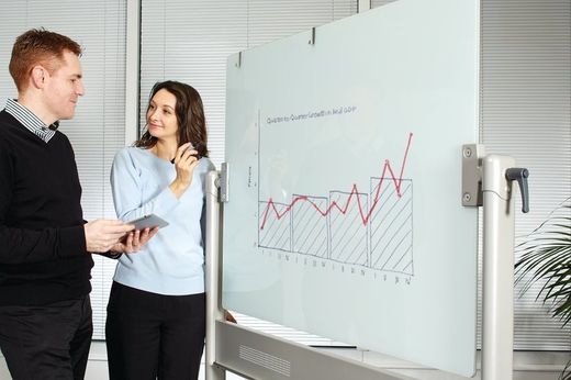 Tableau en verre rabattable Nobo Diamond