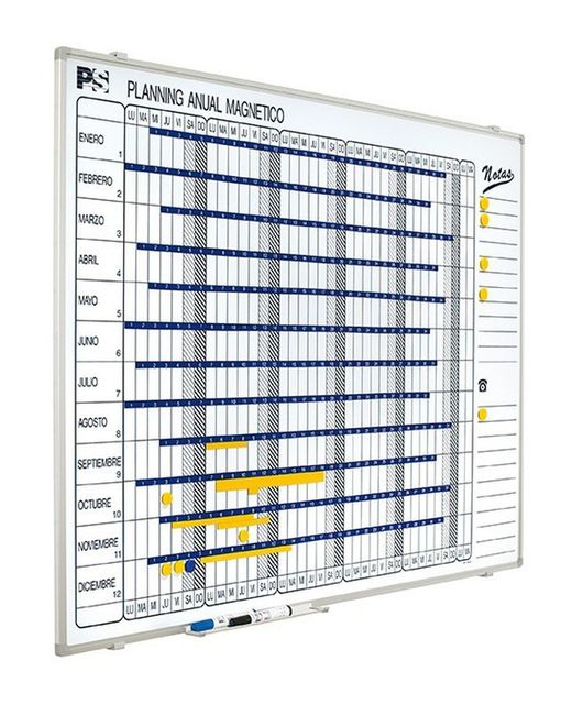 Planning anual magnético de 90 x 120 cm